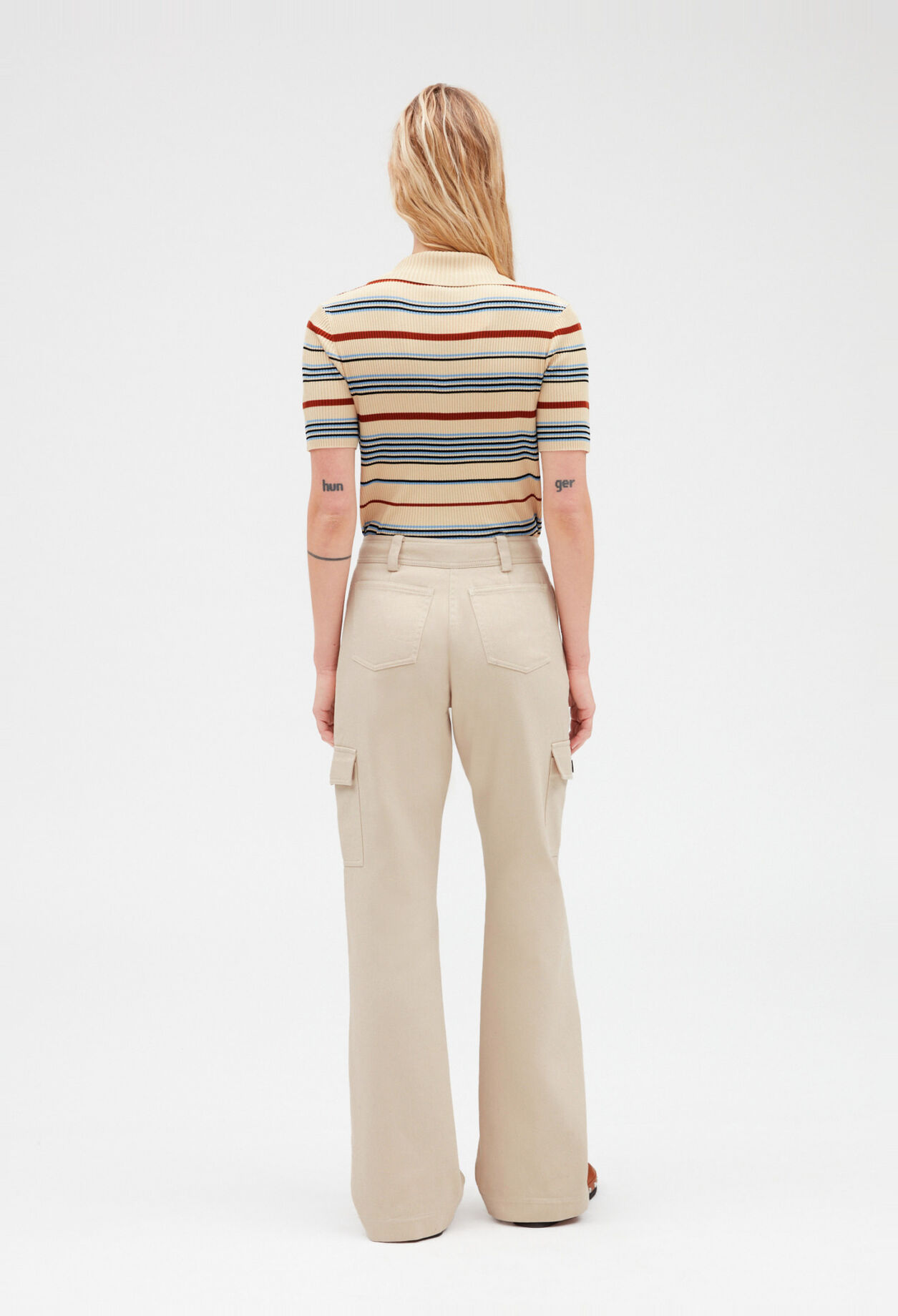 Pantalon cargo beige