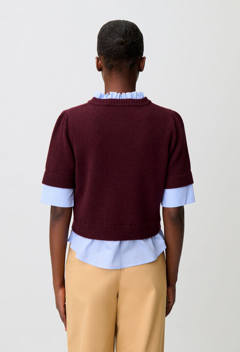 Pull ray&eacute; laine