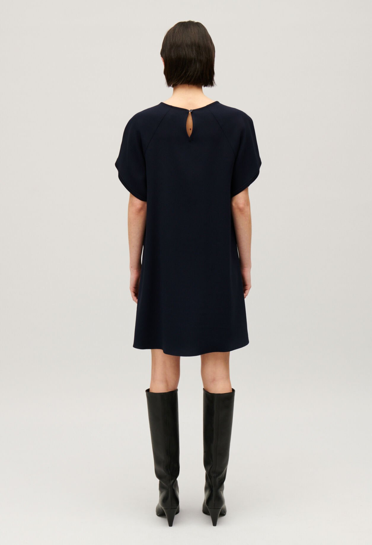 Robe courte babydoll marine