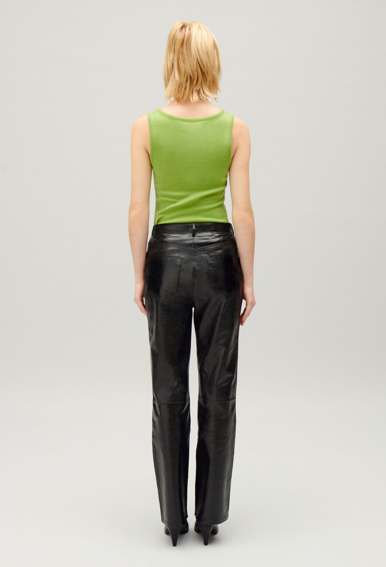 Pantalon cuir noir