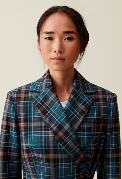 Veste tailleur carreaux