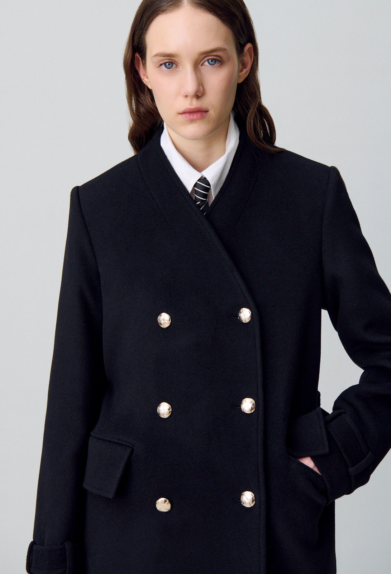 Manteau long croisé