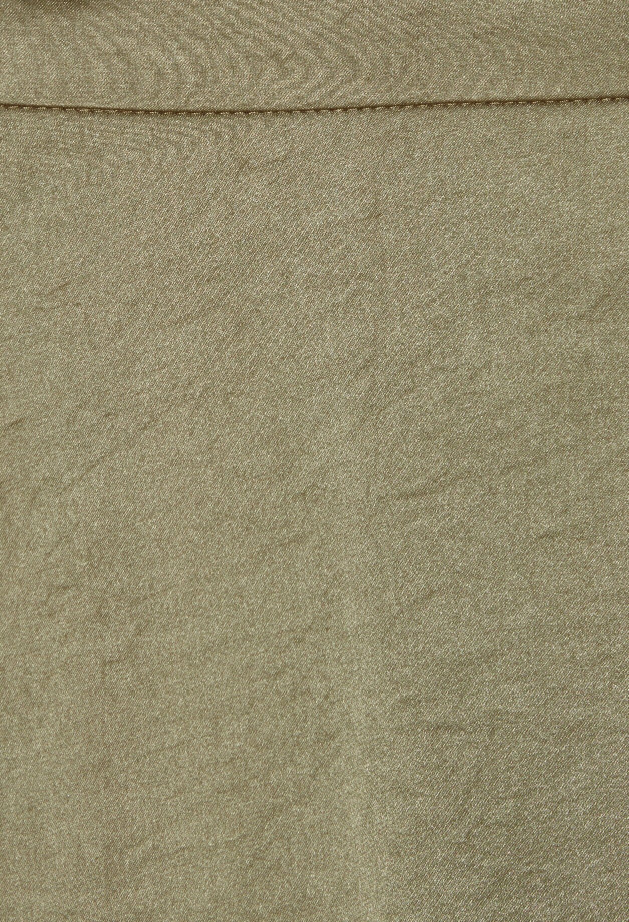 Jupe midi satinée kaki