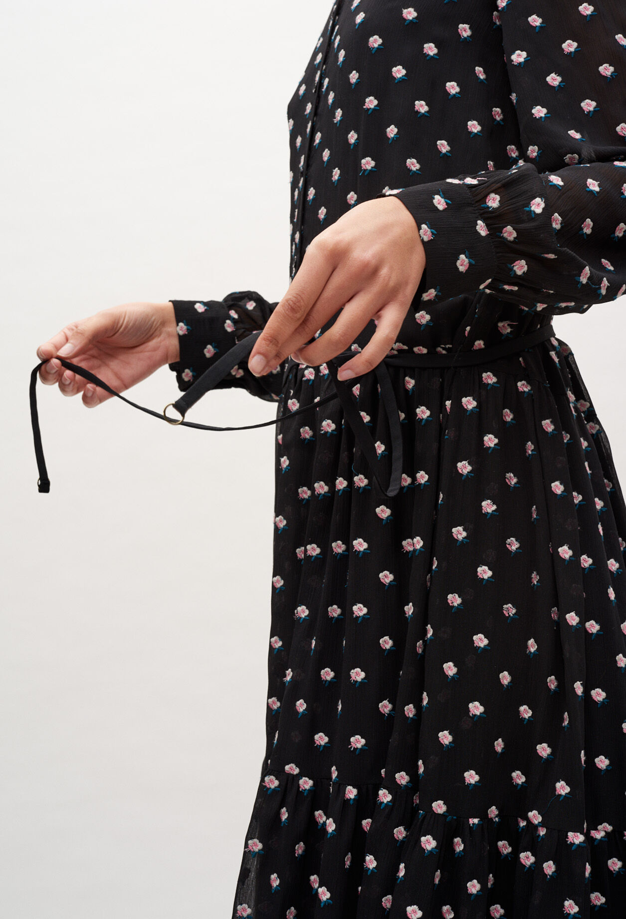 Robe longue à fleurs