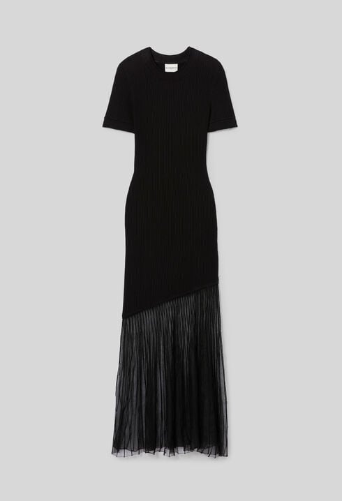 Robe maille longue &eacute;vas&eacute;e