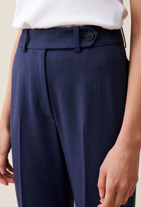 Pantalon tailleur laine marine