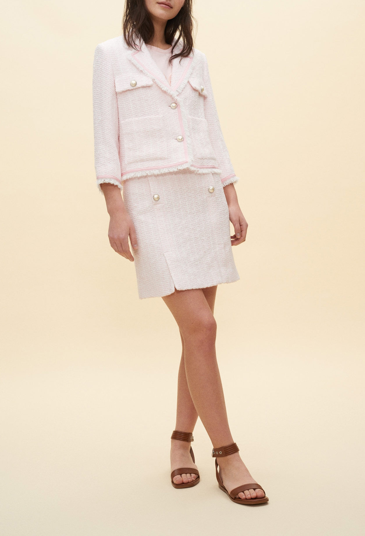 Veste courte en tweed