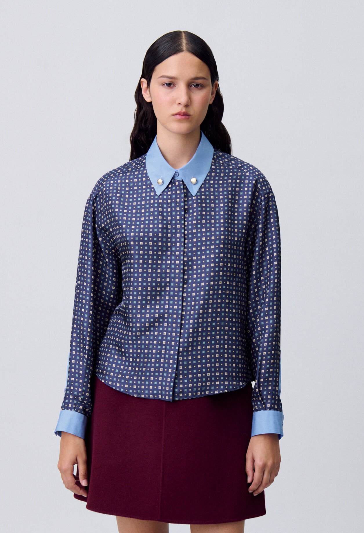 Chemise soie imprimée