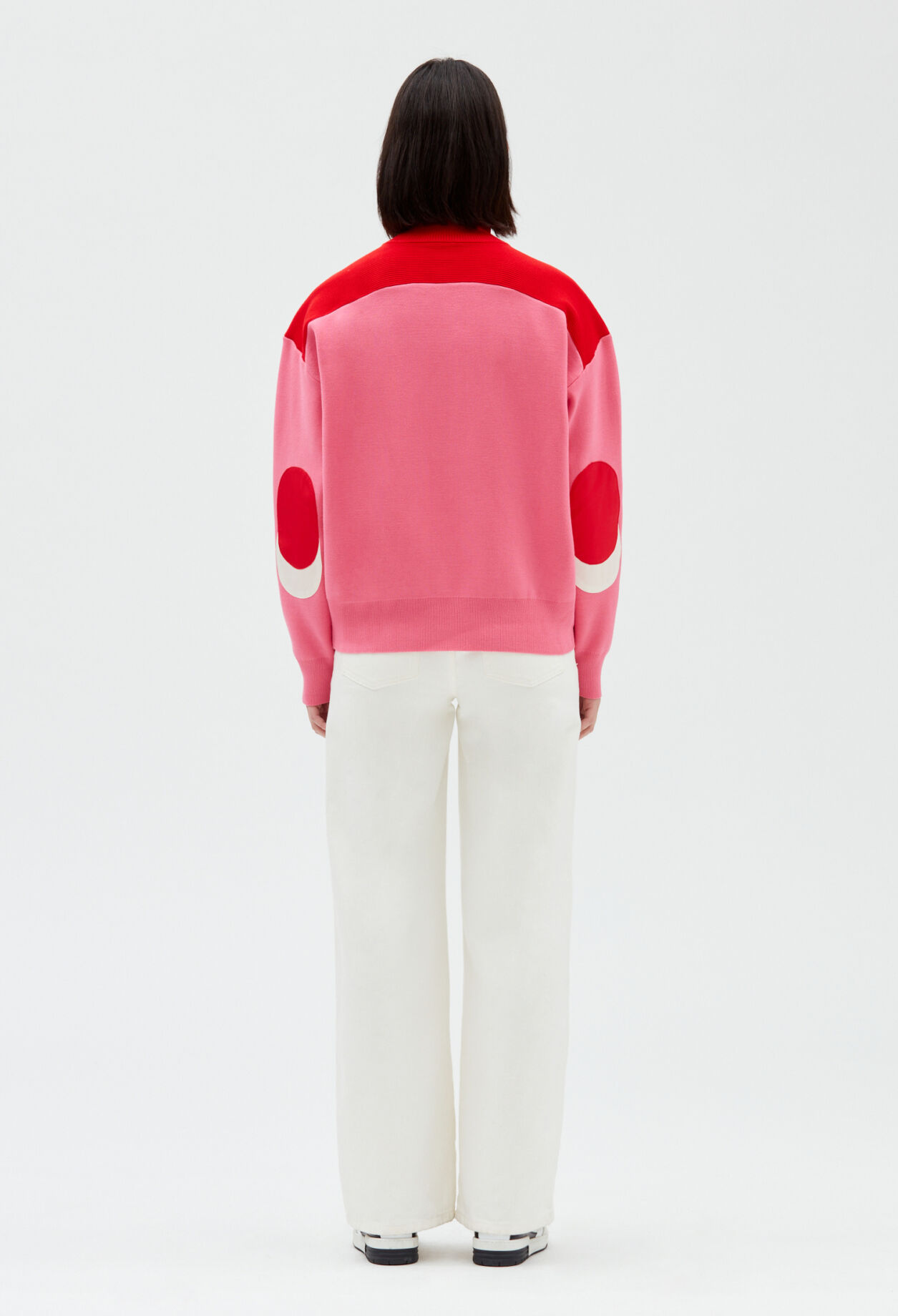 Sweatshirt à col montant boutonné