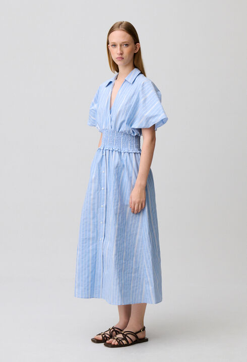 Robe ray&eacute;e cache-c&oelig;ur
