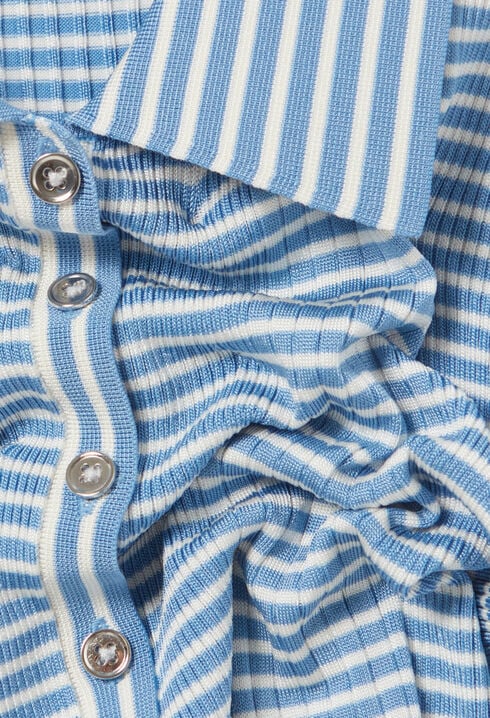 Top polo rayures boutonné