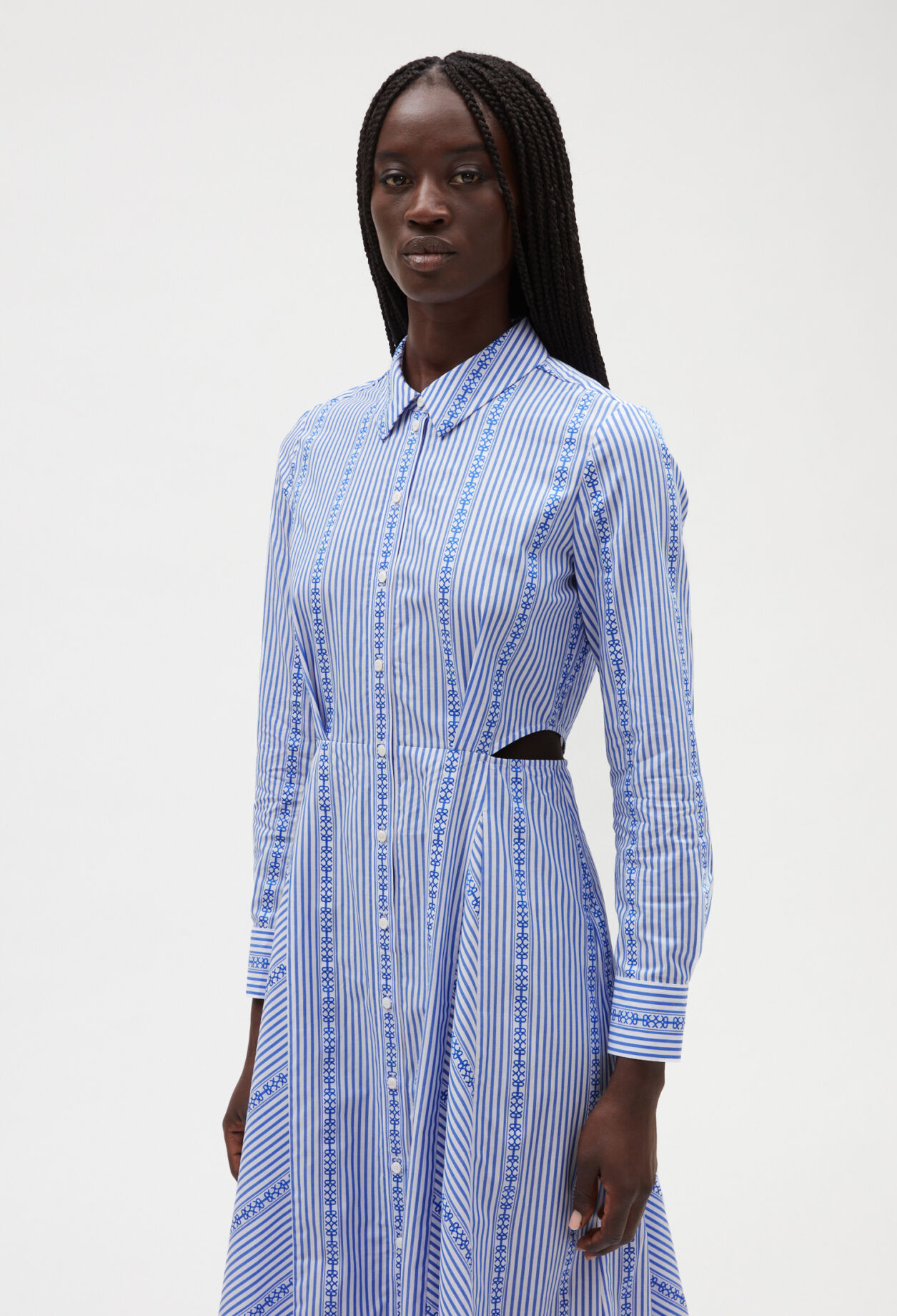 Robe chemise bleu ciel femme clearance