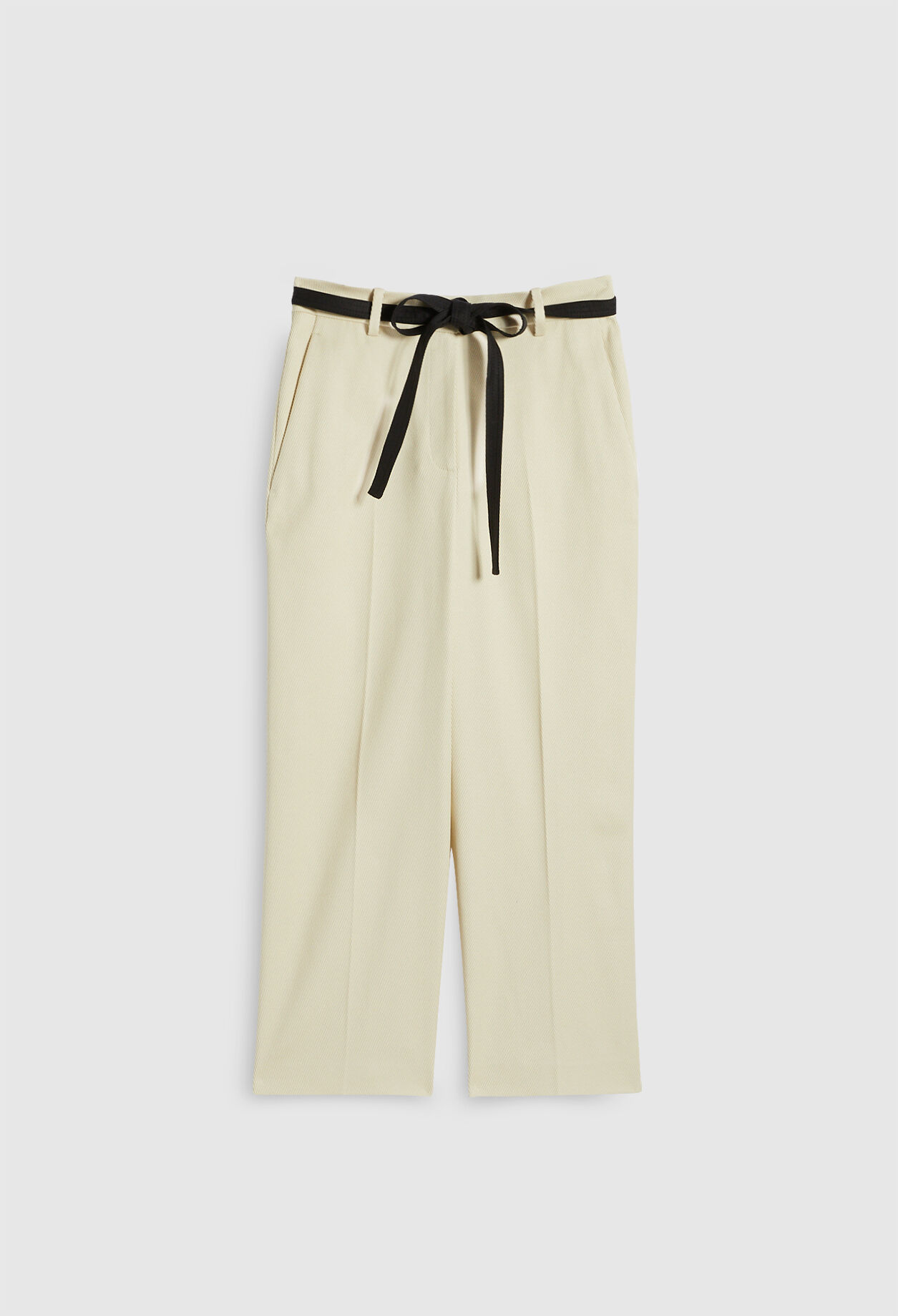 Pantalon droit ceinturé