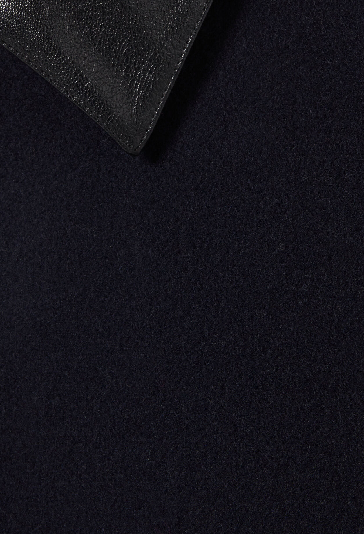 Blouson laine col similicuir