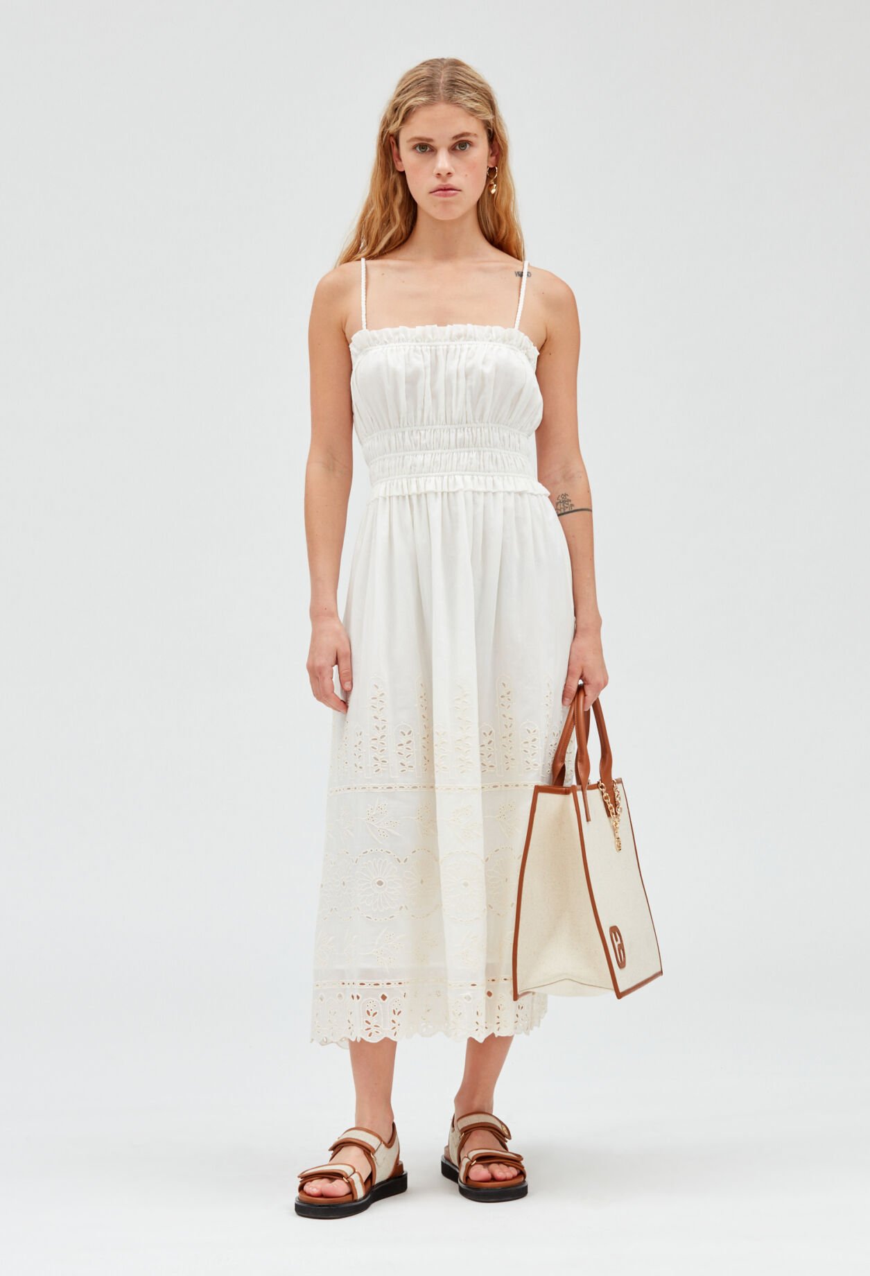 Robe midi écrue