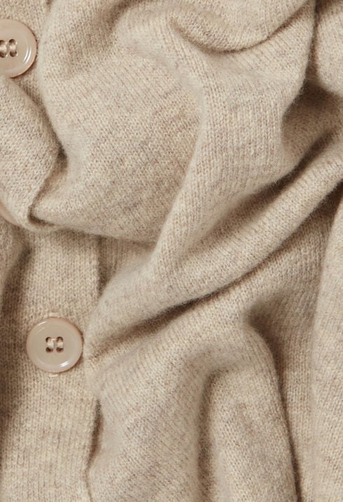 Cardigan laine boutonné broderie CP