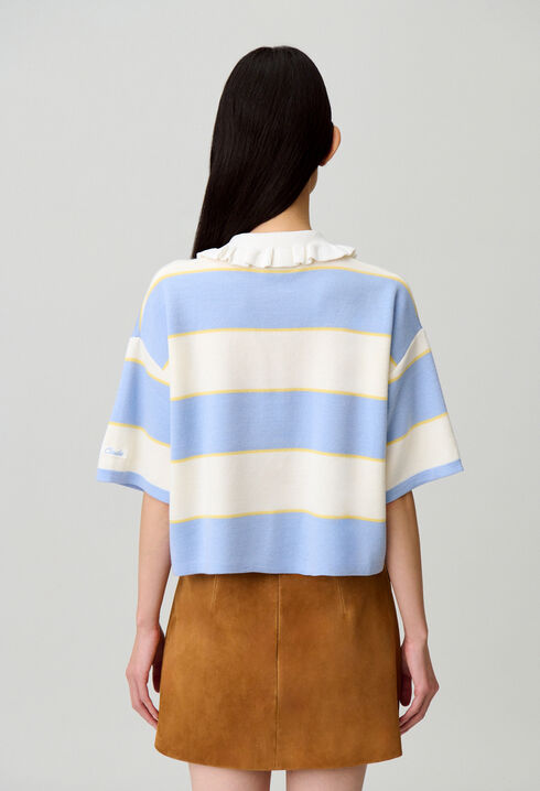 Polo maille rayures
