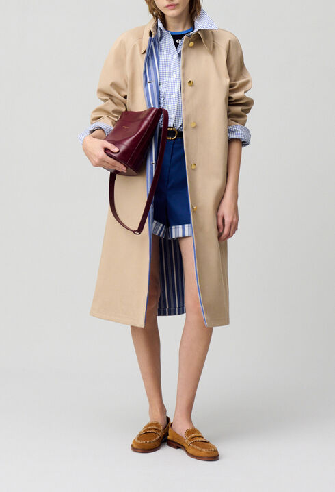 Trench mi-long droit