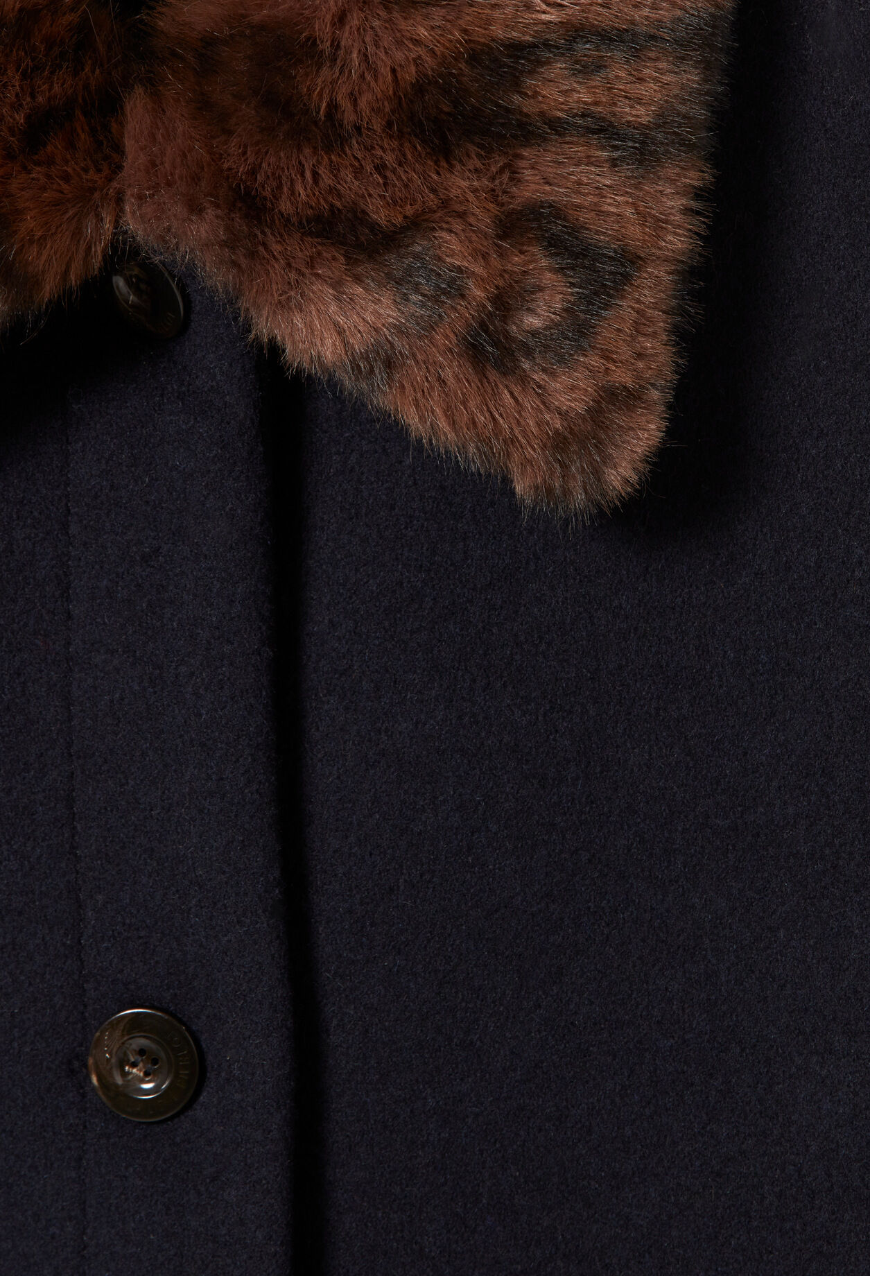 Manteau long laine léopard