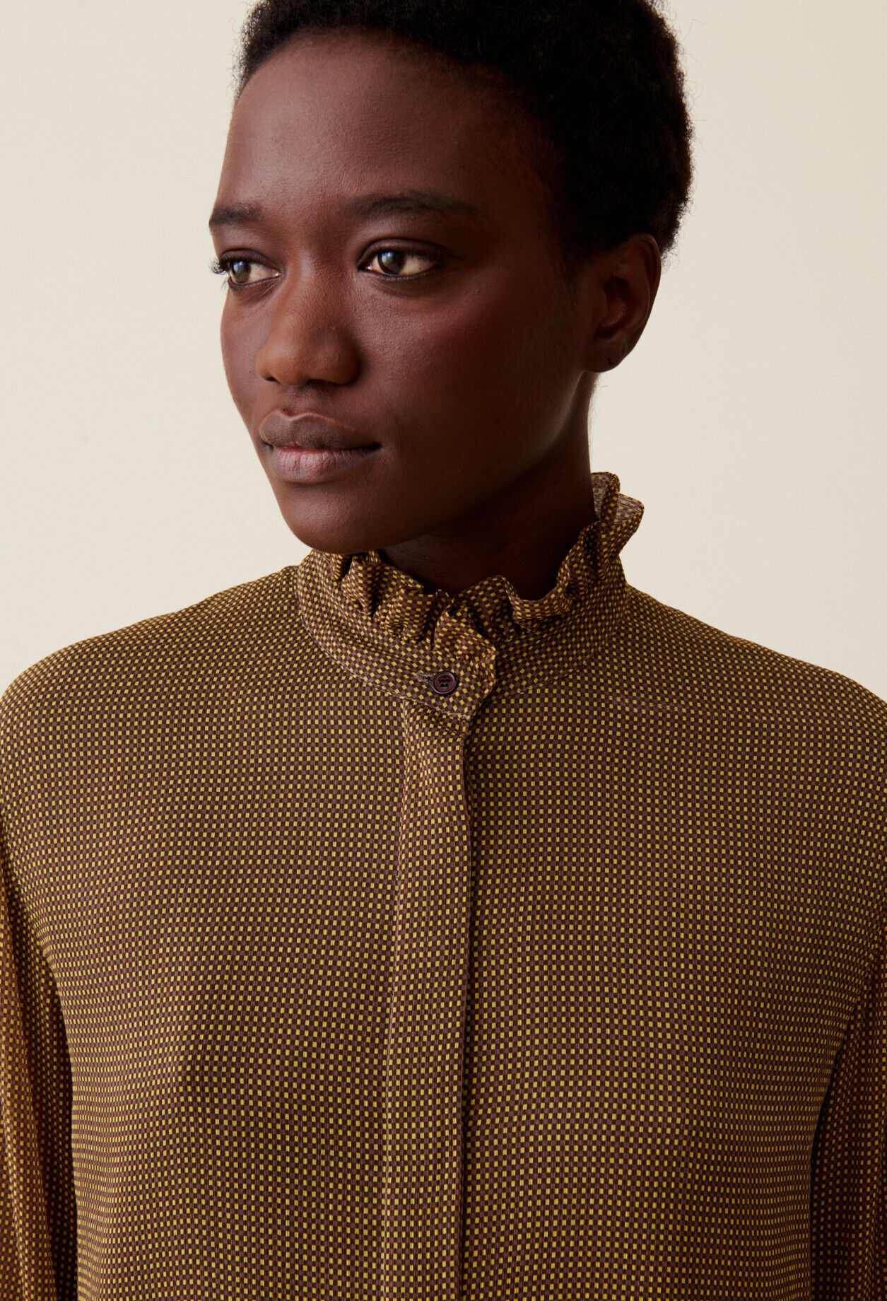 Chemise fluide petits carreaux