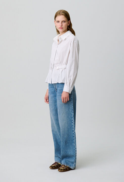 Chemise popeline rayée