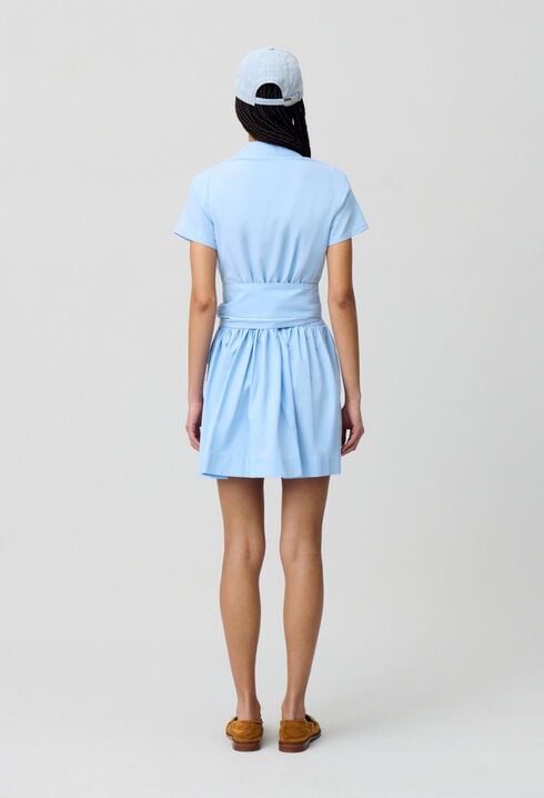 Robe longue ceinturée