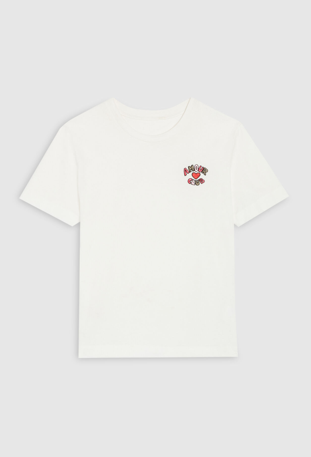 T-shirt manches courtes Amour club Blanc