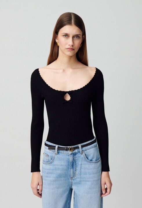 Top manches longues maille fine