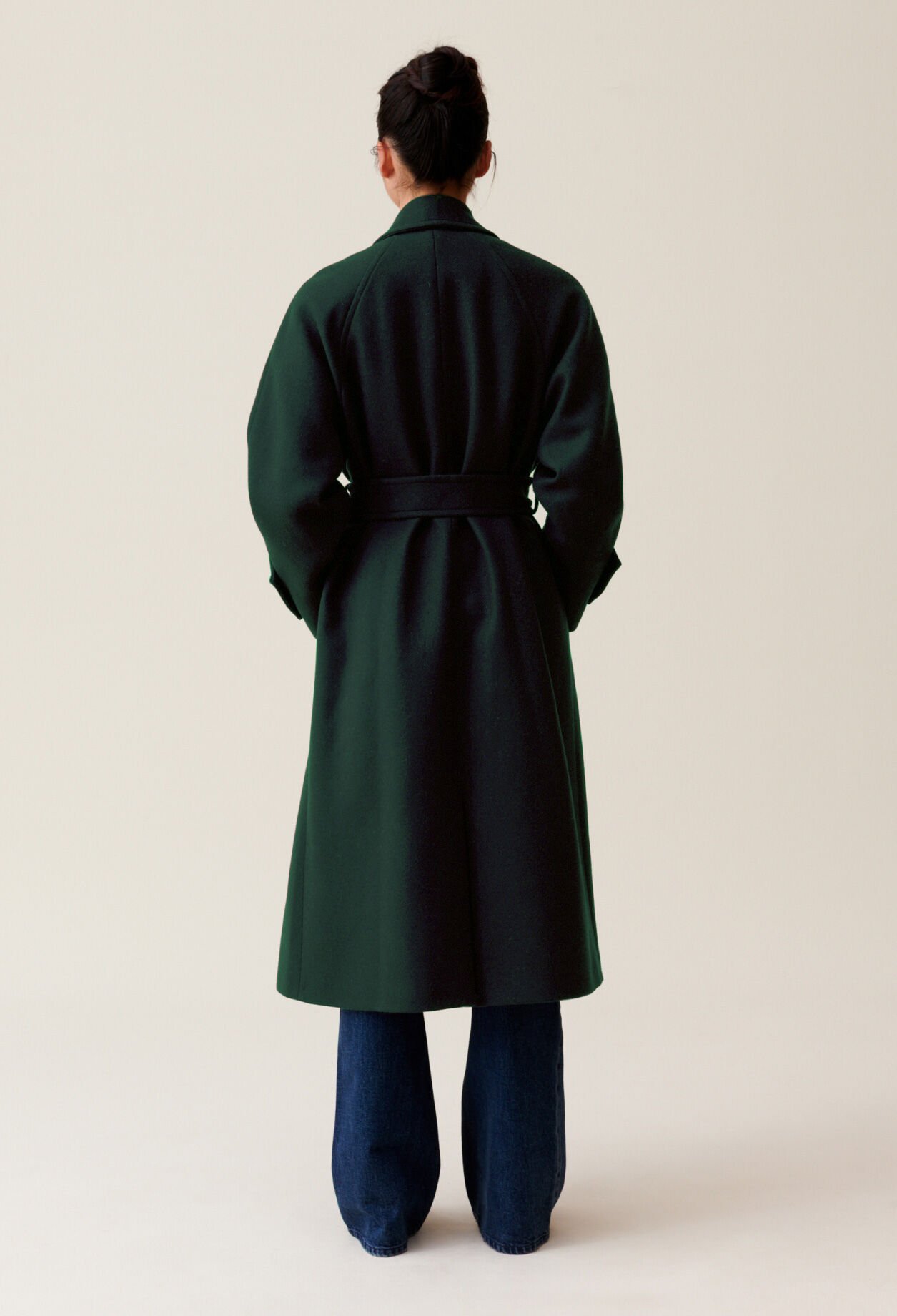 Manteau long esprit trench vert