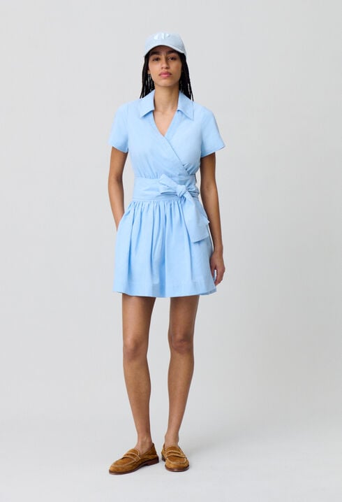 Robe longue ceinturée
