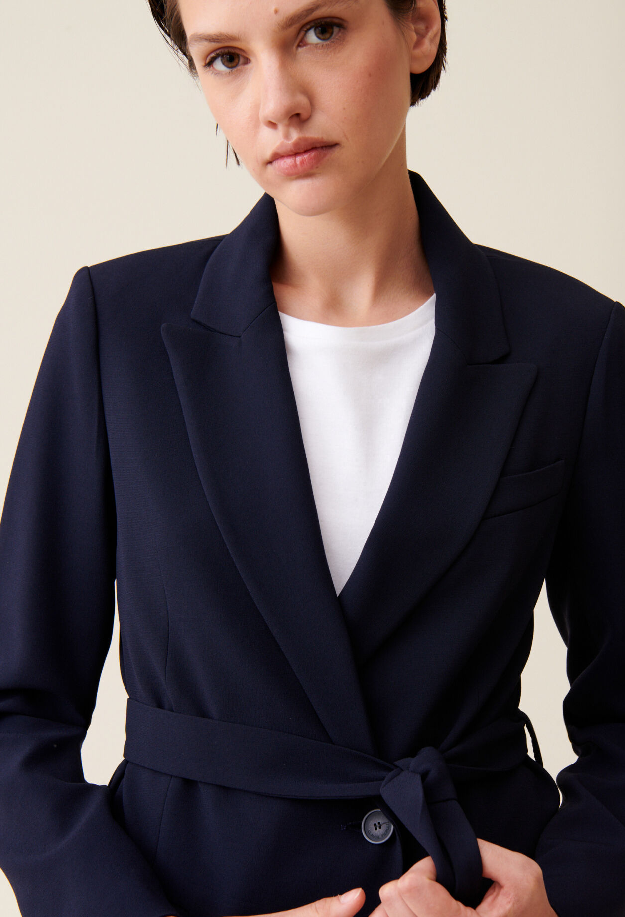 Veste tailleur bleu marine