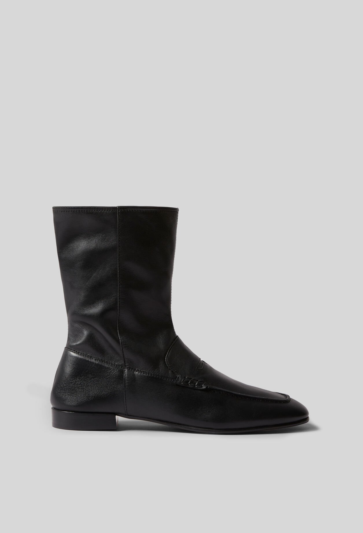 Bottines cuir style mocassins
