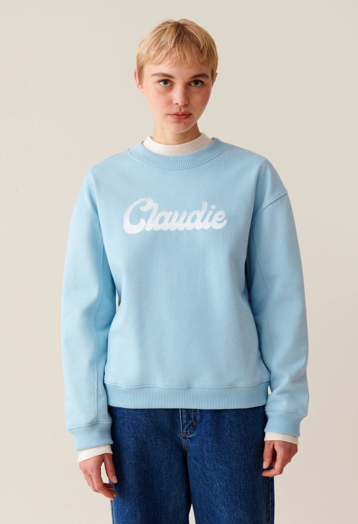 Sweatshirt ample imprimé Claudie