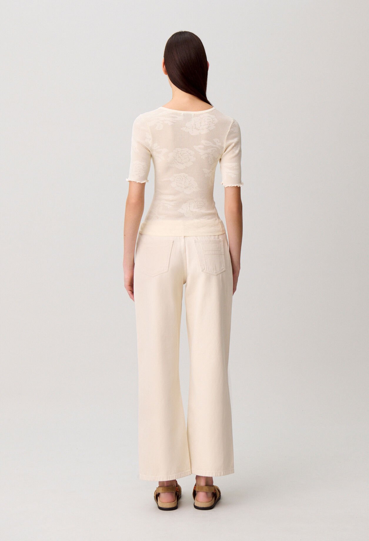 Cardigan maille fleurs