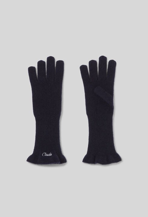 Gants en maille brodés