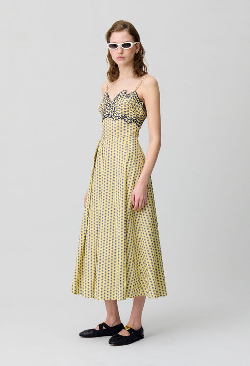 Robe longue décolletée