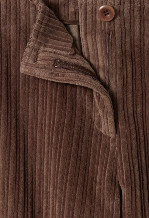 Pantalon cargo large velour côtelé