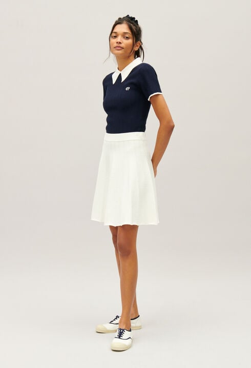 Jupe tennis écrue