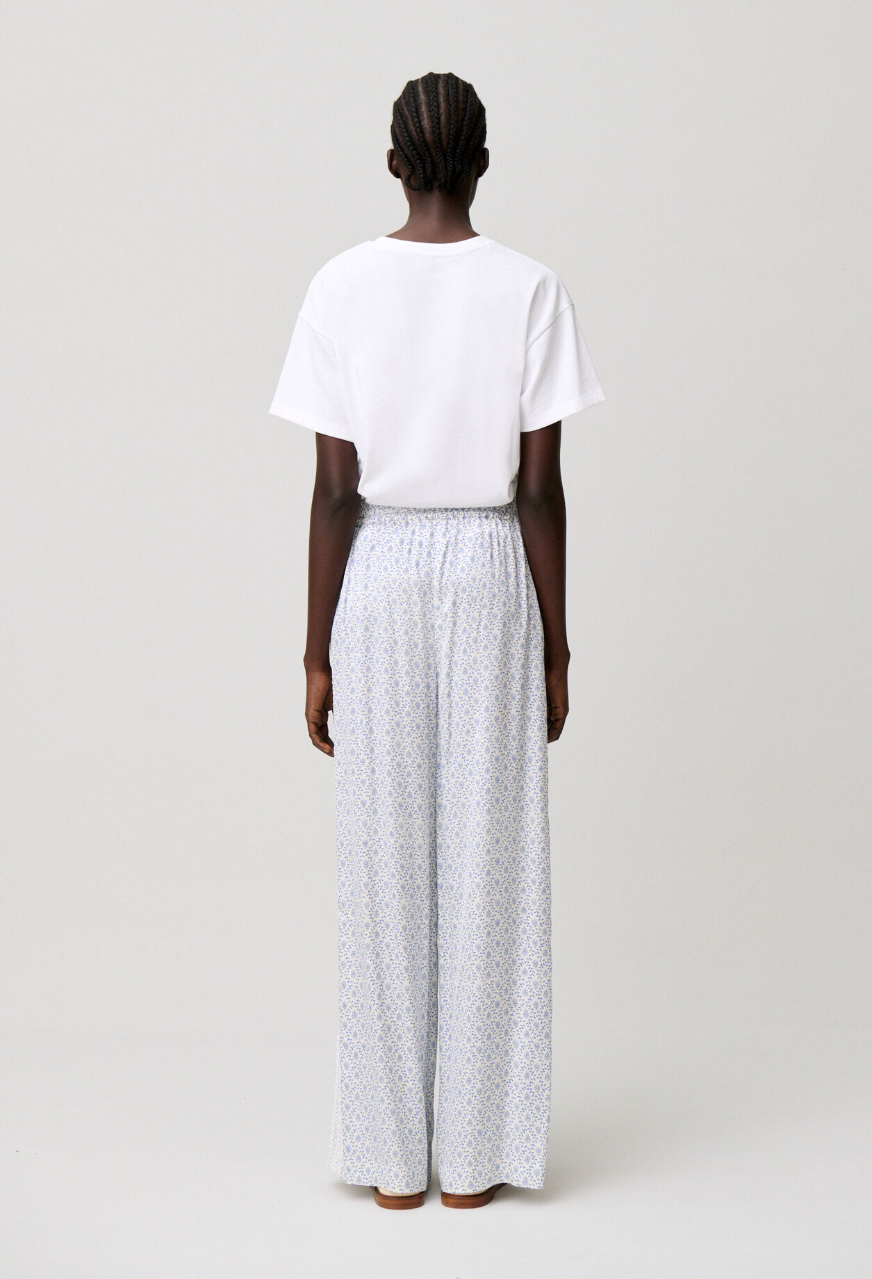 Pantalon fluide taille &eacute;lastiqu&eacute;e