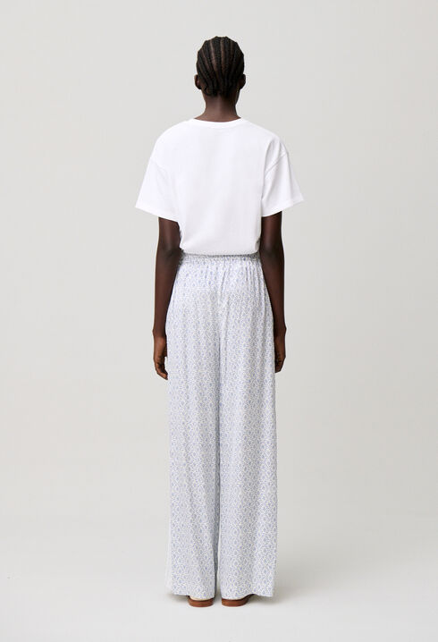 Pantalon fluide taille &eacute;lastiqu&eacute;e