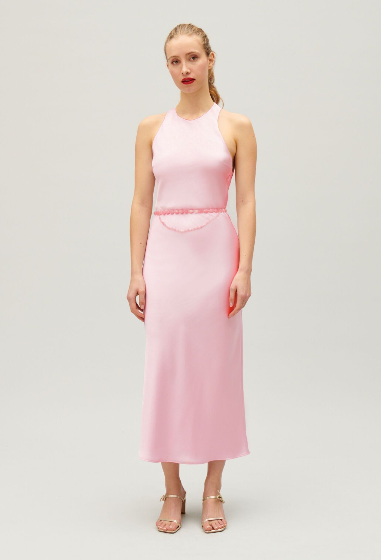 Robe longue satinee