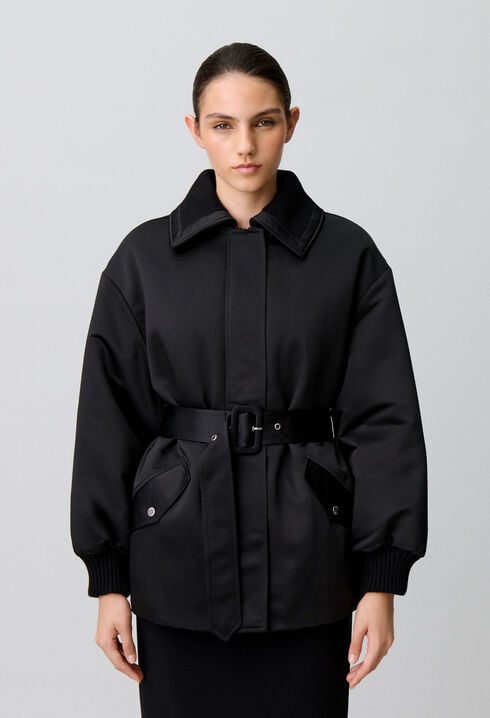 Manteau doudoune satin&eacute;
