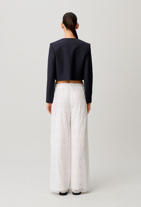 Pantalon fluide avec dentelle