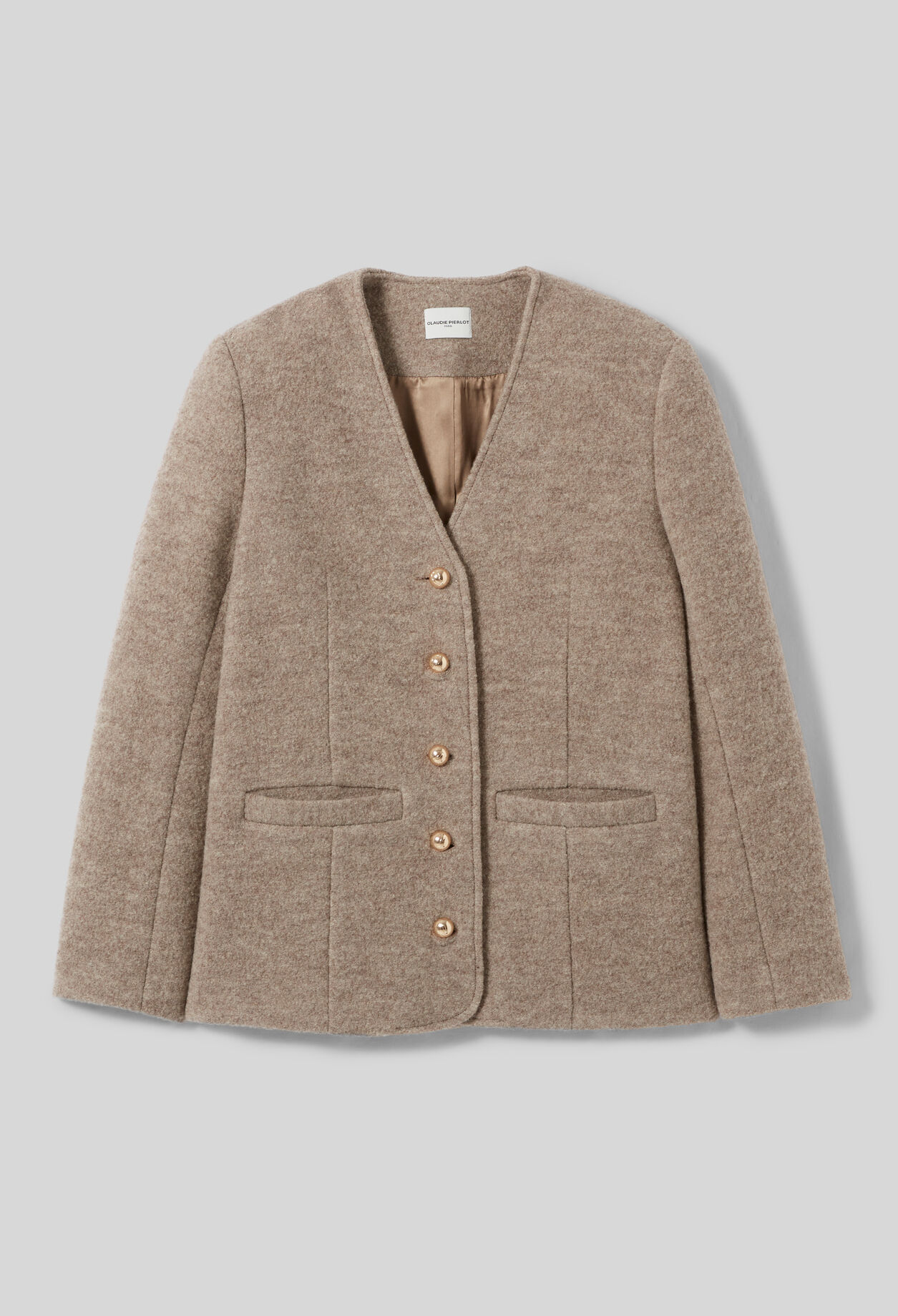 Veste boutonnée laine