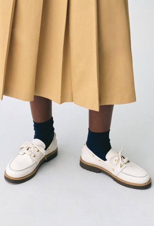 Chaussures bateau cuir