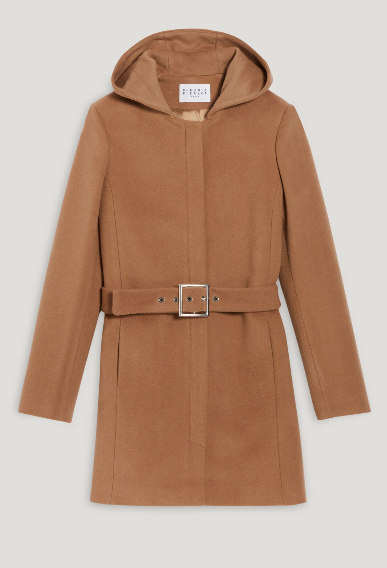 Manteau ceinturé en laine et cachemire