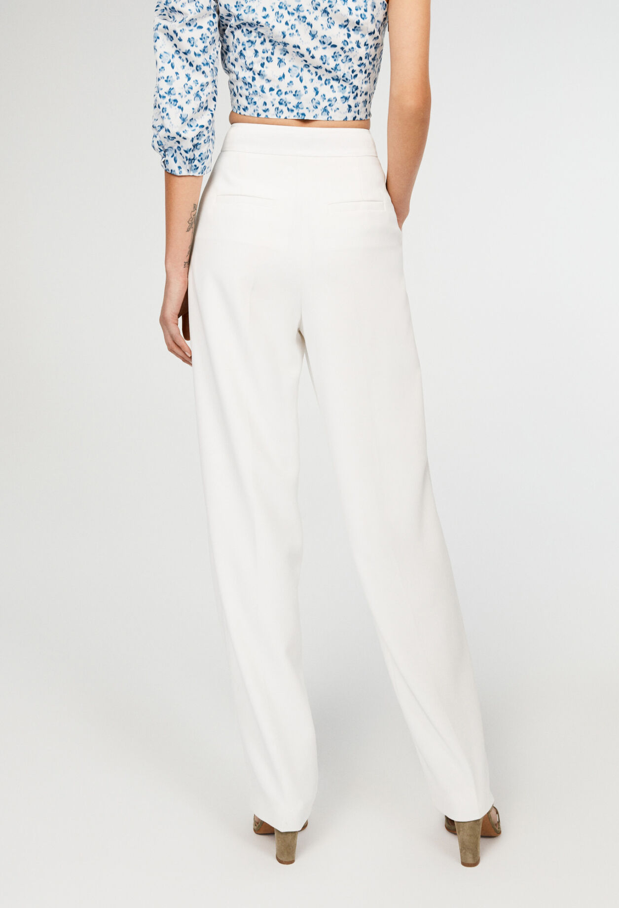 Pantalon de tailleur blanc