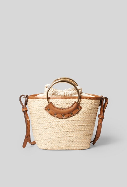 Petit sac panier tressé et anneau