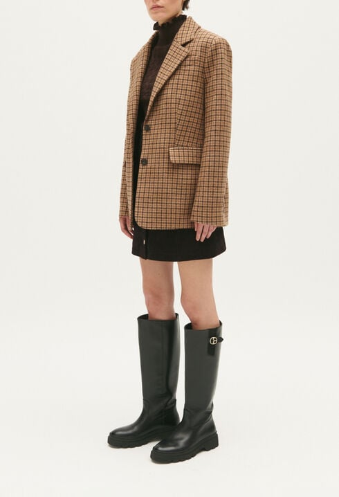 Veste velours carreaux