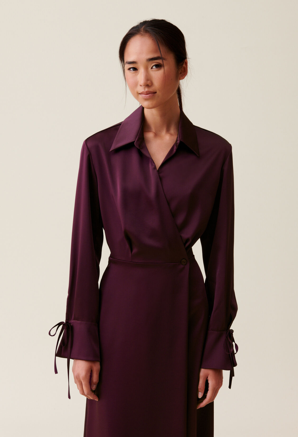 Robe fluide bordeaux outlet